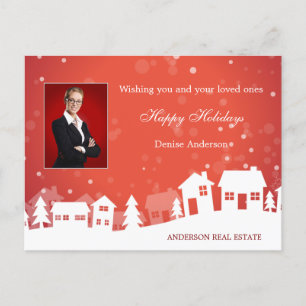 Real Estate Christmas Holidays Postcard