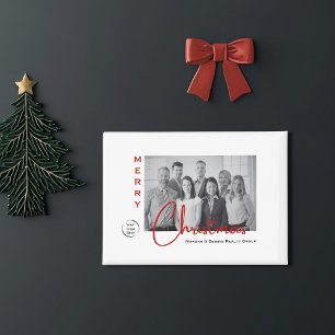 Real Estate Christmas   Photo Magnet with Logo