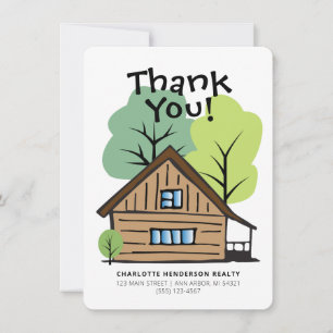 Real Estate Client Hand-Drawn Thank You Card