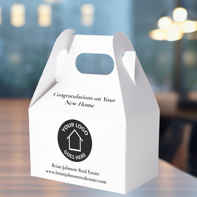 Real Estate Company Add Your Logo Housewarming Favour Box (Creator Uploaded)