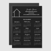 Real Estate Company Black 2023 Calendar Magnet