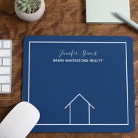 Real Estate Company Blue House Custom Realtor