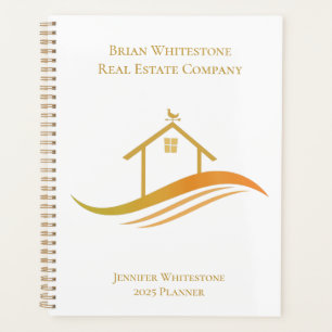 Real Estate Company Chic Gold House Logo 2025 Planner