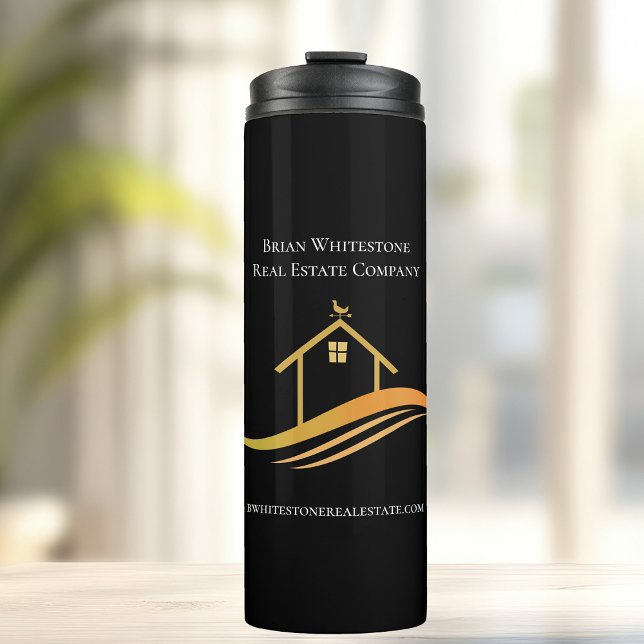 Real Estate Company Chic Gold Personalised Realtor Thermal Tumbler (Creator Uploaded)