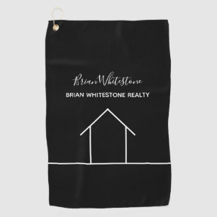 Real Estate Company Custom Chic Simple Realtor Golf Towel