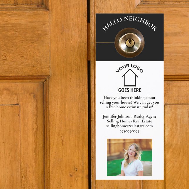 Real Estate Company Custom Logo Agent Marketing Door Hanger (Creator Uploaded)