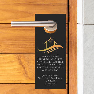 Real Estate Company Custom Logo Modern Marketing Door Hanger