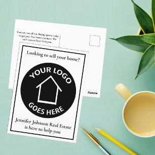 Real Estate Company Custom Logo Simple Marketing Postcard