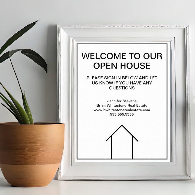Real Estate Company Custom Open House Welcome Poster (Creator Uploaded)