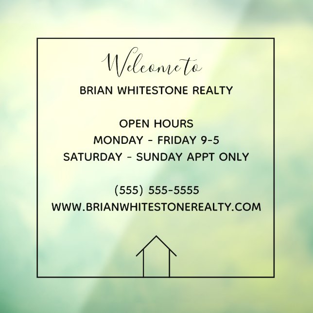 Real Estate Company Custom Realty Office Hours (Sheet 3)