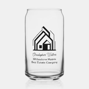 Real Estate Company Customised Realtor Logo Can Glass