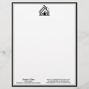 Real Estate Company Customised Realtor Logo Custom Letterhead