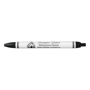 Real Estate Company Customized Logo Realtor Black Ink Pen