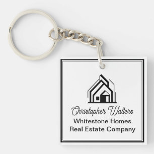Real Estate Company Customized Logo Realtor Key Ring