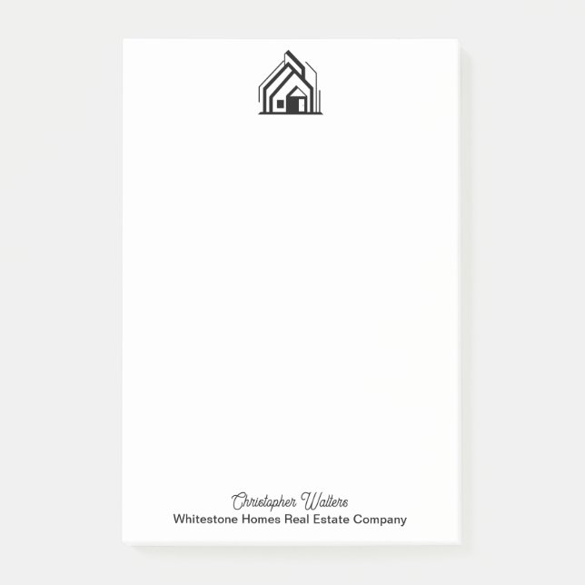 Real Estate Company Customized Realtor Logo Post-it Notes (Front)