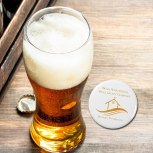 Real Estate Company Gold House Custom Realtor Bottle Opener