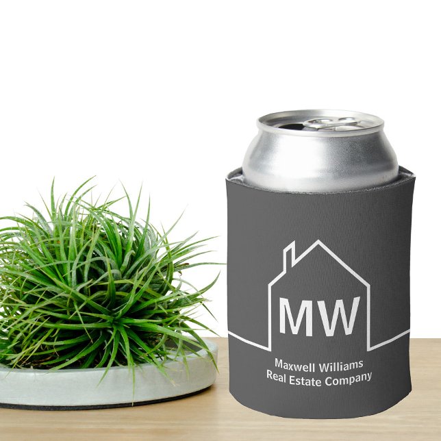 Real Estate Company Personalised Grey Realtor Can Cooler (Creator Uploaded)