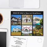 Real Estate Company Sold House Photo Marketing Postcard<br><div class="desc">Showcase your sold listings on this chic black marketing postcard and send out to potential clients in your realty area. Customise with your real estate company name and contact details on the back. Draw new customers in by showing home photographs of the houses that you have sold as a realtor...</div>