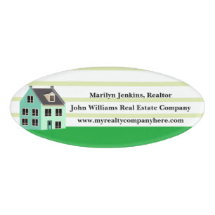 Real Estate Convention Custom House Company Name Tag
