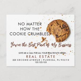 real estate COOKIE referrals Announcement Postcard