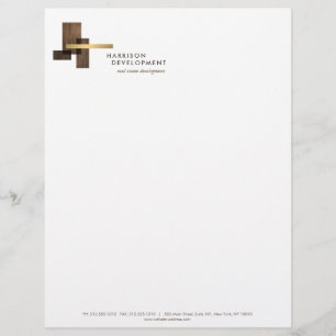 Real Estate Developer Logo Custom Letterhead