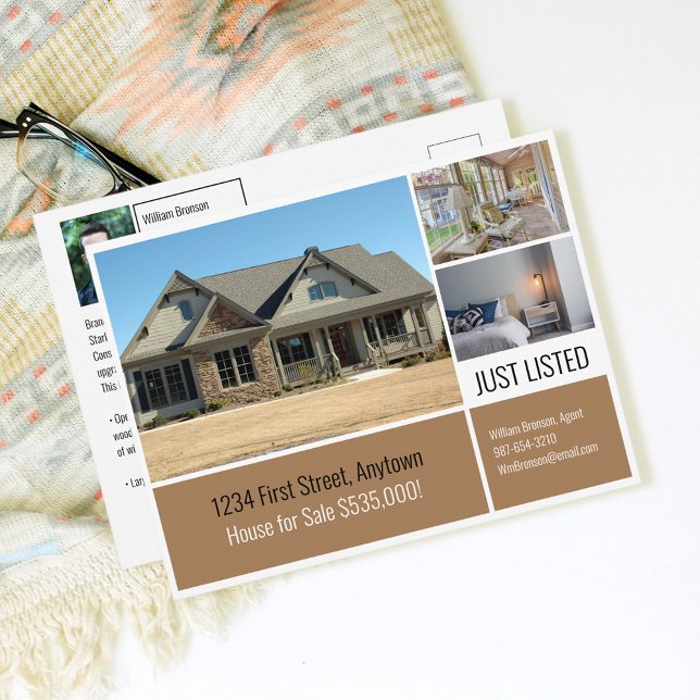 Real Estate Direct Mail Suntan Beige Postcard (Creator Uploaded)