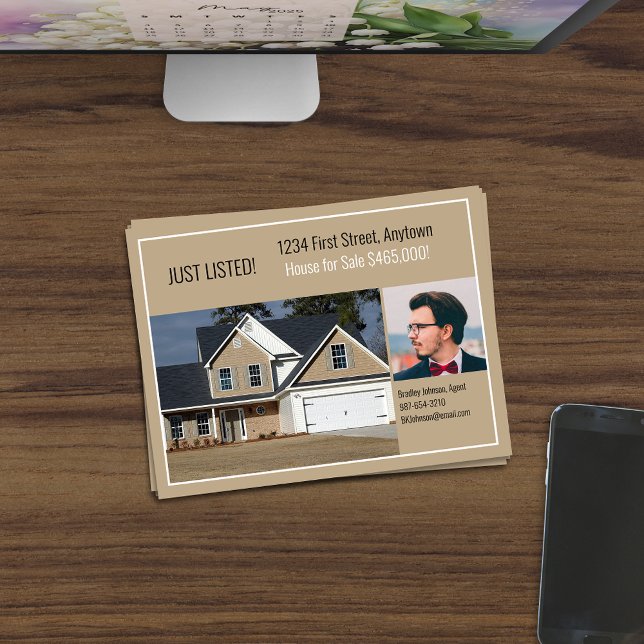 Real Estate Direct Mail Tan Postcard (Creator Uploaded)