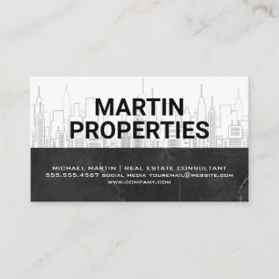Real Estate Downtown City Business Card