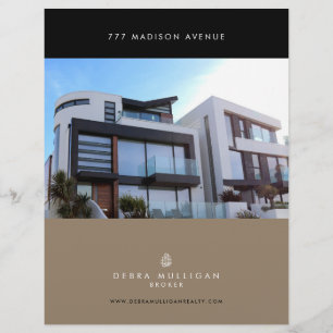 Real Estate Feature Sheet Elegant Custom Flyer