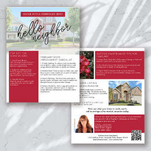 Real Estate February Newsletter Promotional Flyer