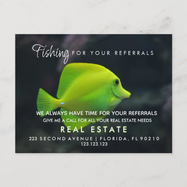 real estate Fish referrals Announcement (Front)