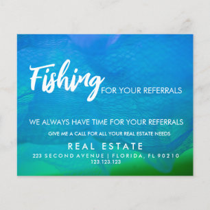 real estate Fishing for referrals Announcement Flyer