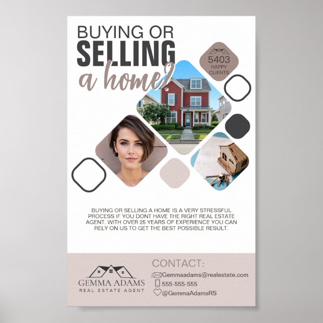 Real Estate Flyer - Buy or Sell Your Home | Custom Poster (Front)