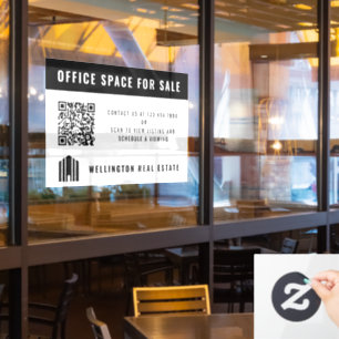 Real Estate For Sale QR Code Black White