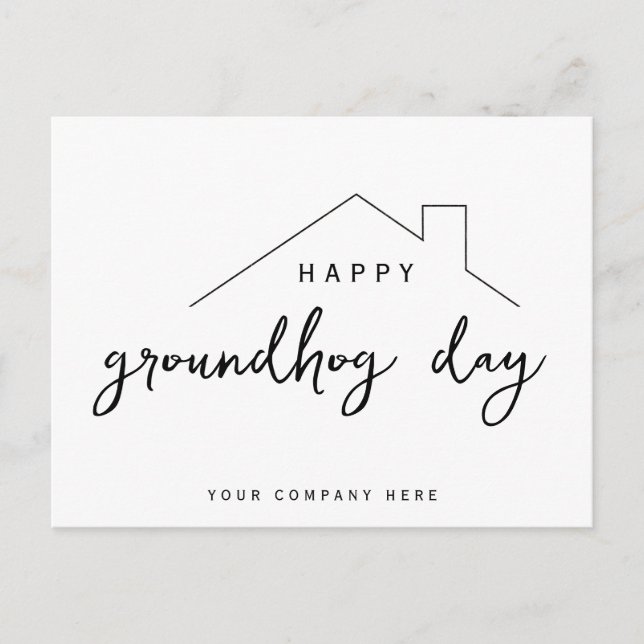 Real Estate Groundhog Day Marketing Postcard (Front)