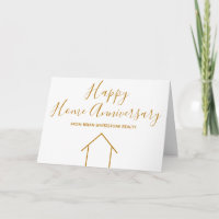 Real Estate Happy Home Anniversary Chic Gold