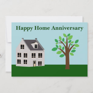 Real Estate Happy Home Anniversary Custom Realty Card