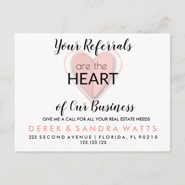 real estate Happy Valentine's Day Announcement Pos (Front)