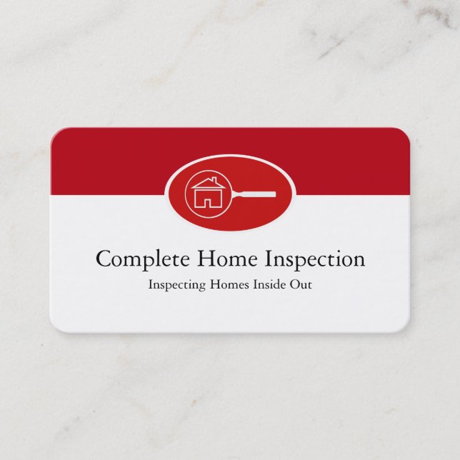 Real Estate Home Inspection Business Card (Front)