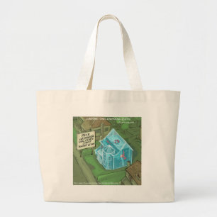 Real Estate Home Sales Nightmare Funny Large Tote Bag