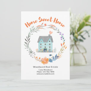 Real Estate Home Sweet Home Colourful Marketing Card