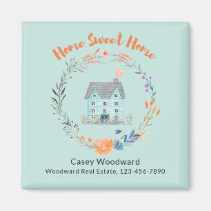 Real Estate Home Sweet Home Just to Say Hi Custom Magnet
