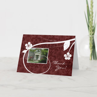 Real Estate Home Thank You Greeting Card Red