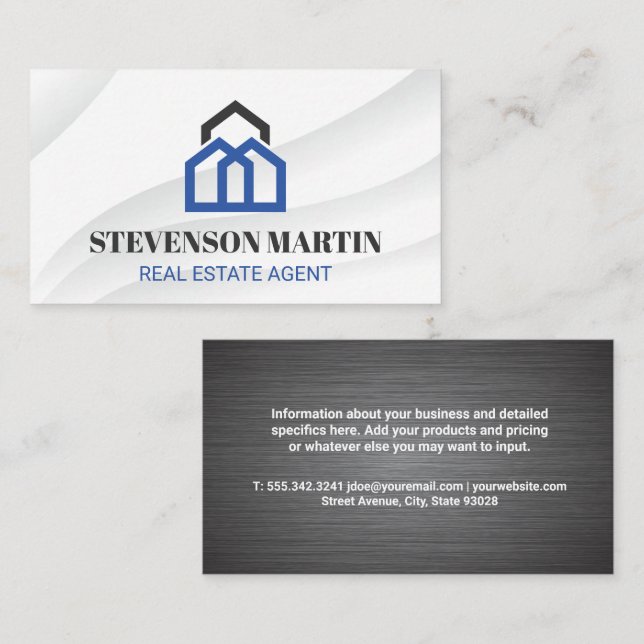 Real Estate | Homes Logo Business Card (Front/Back)