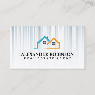 Real Estate Homes Properties White Collar Business Card