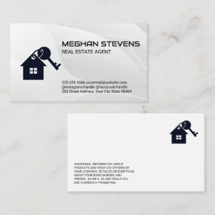 Real Estate House and Key Logo Appointment Card