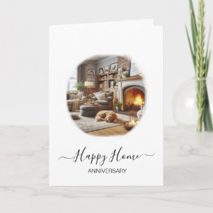 Real Estate House Anniversary CardCozy Lounge  Card
