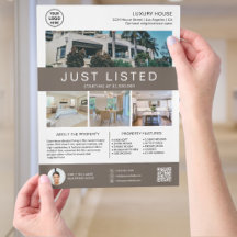 Real Estate House for Sale Logo Photo QR