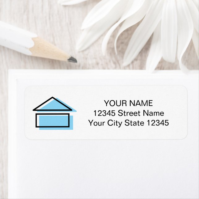 Real estate house logo custom return address label (Insitu)