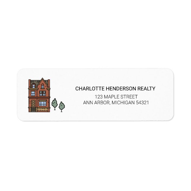 Real Estate House Return Address Label (Front)